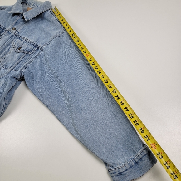 Vtg 90s Wrangler Western Trucker Denim Jean Jacket Mens XL Button Up - Picture 8 of 12